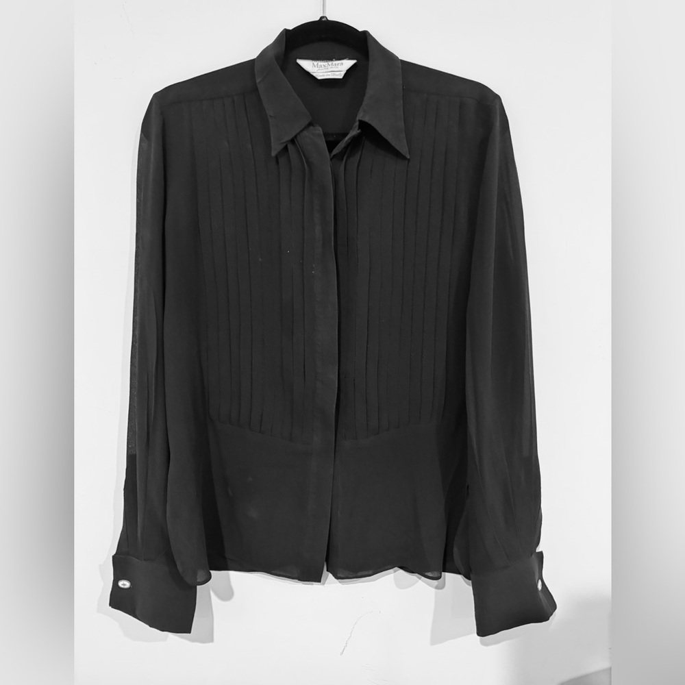 MaxMara Women’s Silk Pleated Blouse